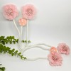 2 Packs Flower Curtain Buckle,Handmade Artificial Flower Curtain Holdbacks Clips,Flexible