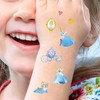 Damoff Cinderella Temporary Tattoos - 100pcs Multicolor Waterproof Kids Temporary