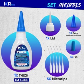 Thick CA Glue, Super Glue, Cyanoacrylate Adhesive, 1 Pcs 1.75oz Repair kit