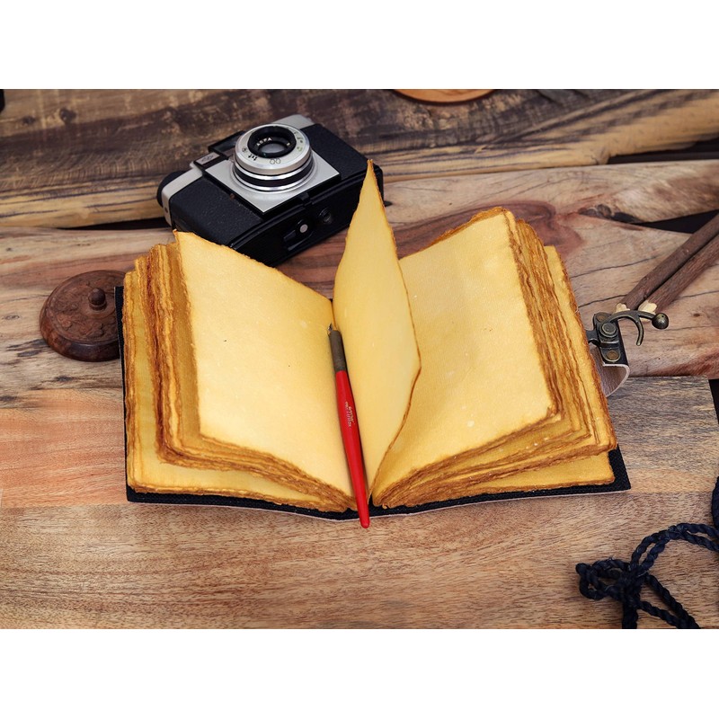 cuero Book of Spells Leather Journal Deckle Edge Paper Grimoire