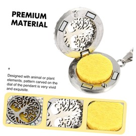 PACKOVE 1Pc Aromatherapy Locket Chain Necklace Essential Oil Diffuser Choker for Women Assorted Color Elegant Design with Natural Elements Present for Love and Blessings