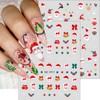 6 Sheets Christmas Nail Stickers for Nail Art Santa Claus