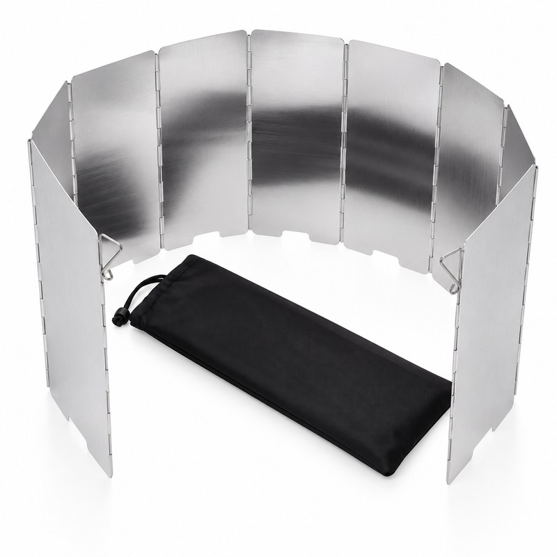 Aluminum Camping Stove Wind Shield for Outdoor Cooking – Multi-Panel
