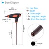 CoCud T-Handle Ball End Hex Key, 4mm Hex, S2 Steel