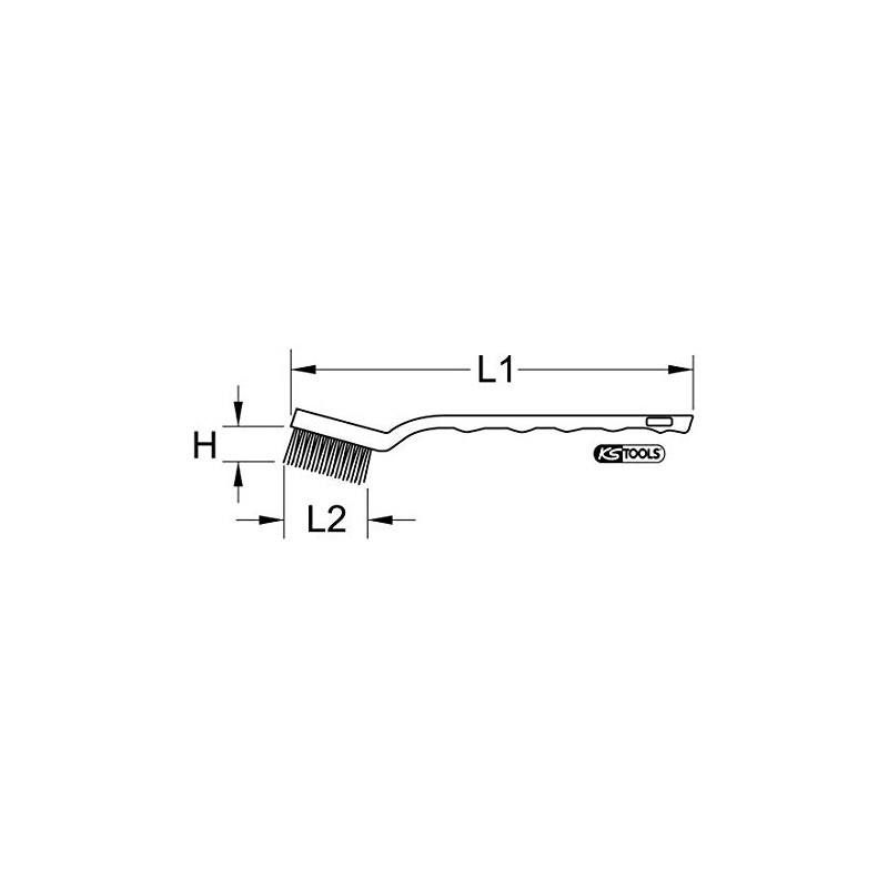 KS Tools 201.2316 170mm Sparkplug Wire Brush Brass