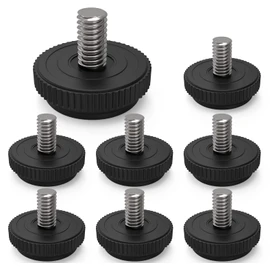 ONEHOME 8 Pack 5/16-18 Stainless Steel Adjustable Threaded Furniture Leg Leveling Feet Screw-in Glide Levelers,Screw Foot Levelers Screw On Furniture Glide Leveling Table,Chair,Furniture