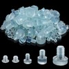 Glass Table Top Bumpers with Stem 5 Size Clear Rubber