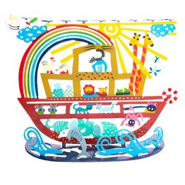 Yair Emanuel Hannukah Menorah Noah’s Ark Laser Cut Design