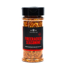 The Spice Lab Firecracker Spicy Steak Seasoning – 5.4 oz Shaker Jar - All-Purpose Blend for Chicken, Salmon & Beef - Kosher & Non-GMO Vegan Chicken Spice Rub - All-Natural Popcorn Seasoning – 7013