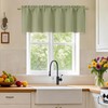 Simplebrand Sage Green Valance for Windows, Short Blackout Curtains for