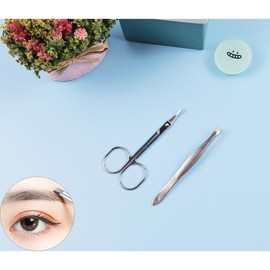 sDD Beauty Eyebrow, Nose Hair, and Stray Hair Trimming Tweezers & Scissors Set 1P / sDD 미용 눈썹 코털 잔털 정리 족집게 가위 세트 1P