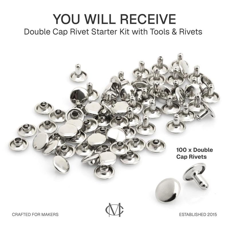 CRAFTMEMORE Rivet Setter for Double Cap Rivet Stud, Rivet Setting