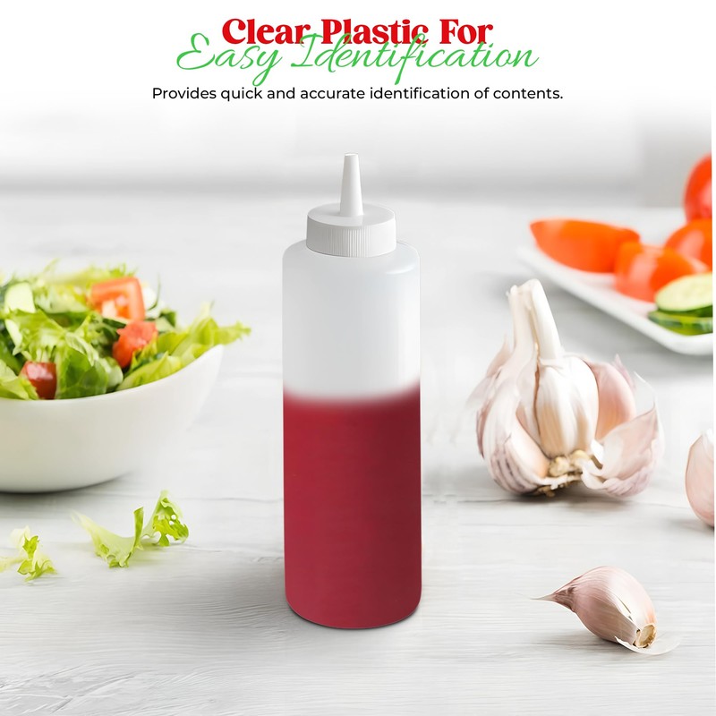 OCS Parts 8 Ounce Clear Squeeze Bottle | Easy to