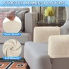 sourcing map 2Pcs Stretch Armrest Covers, Chenille Soft Armchair Slipcovers