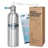 FIRSTINFO Aerosol Refillable Fluid Oil Pressure Storage Sprayer Can Stainless Steel Pneumatic Manual Compressed, Dual Purpose Nozzle for Jet Straight Stream & Mist Spraying Kit