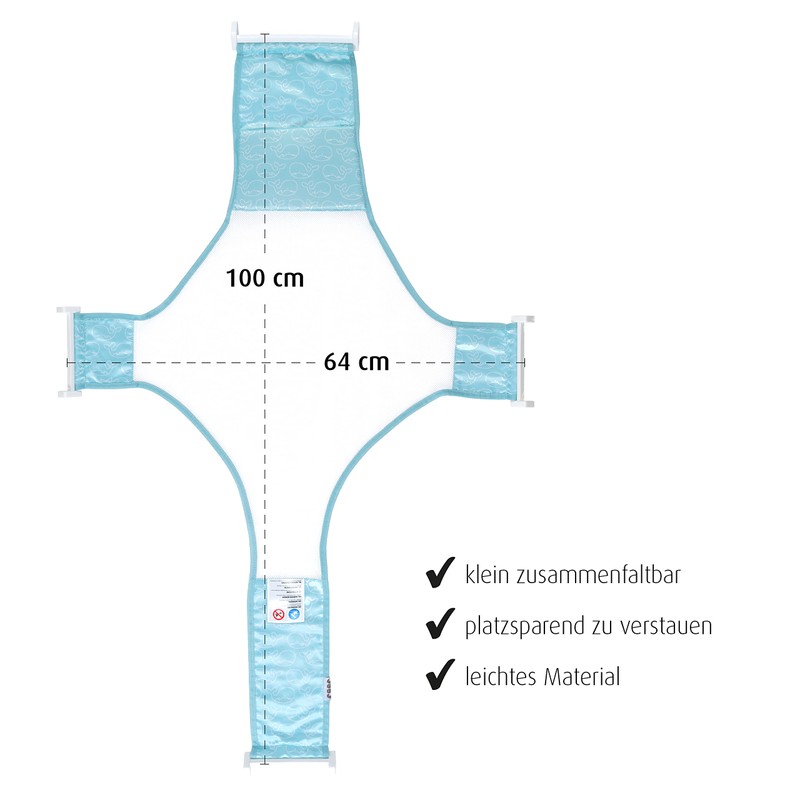 reer MyHappyBath Sling Baby Bath Net for Optimal Lying of