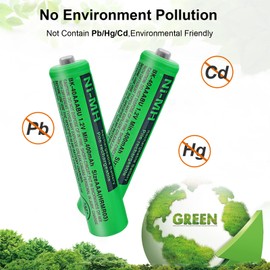 JAPUSOON 4 Pack 400mAh BK-40AAABU Ni-MH AAA Rechargeable Battery for Panasonic, 1.2V BK-40AAABU 400mah AAA Rechargeable Batteries for Panasonic Cordless Phones, Electronics（New）