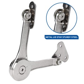 Heavy Duty Lid Hing Soft Close, Zishengho Toy Box Hinge for Toy Chest Lid Support Hinge Keep Lid Stay Open Safety for Cabinet Kitchen Wardrobe Toy Chamber Max Support 50lb/2pcs