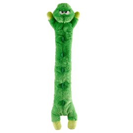Outward Hound by Charming Pet Longidudes Gator Long Crinkly & Squeaky Dog Toy, Green