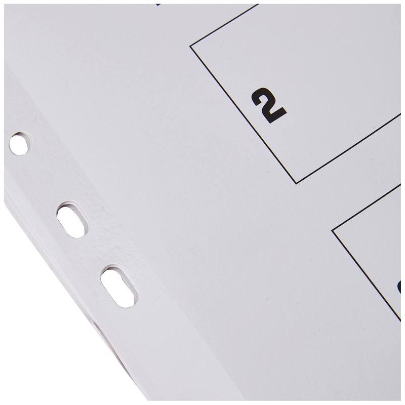 Q-Connect 5-Part Index Multi-punched Reinforced Board Multi-Colour Blank Tabs A4