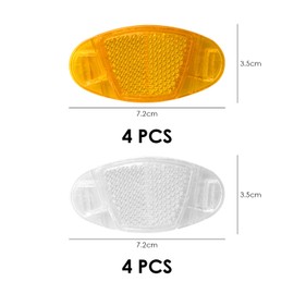 EHDWXVZM Pack of 8 Spoke Reflectors, Bicycle Spoke Decoration, Night Warning Film, Spoke Reflector, Spoke Reflector