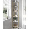 Hzuaneri Corner Shelf Stand, Corner Bookshelf, Storage Standing Shelf Unit