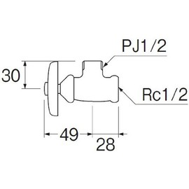 SANEI V22A-X3-13 Stop Faucet Body, For General and Cold Areas
