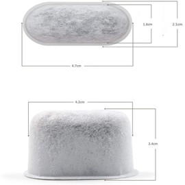 POFET 12-Replacement Charcoal Water Filters for Coffee Machines DCC