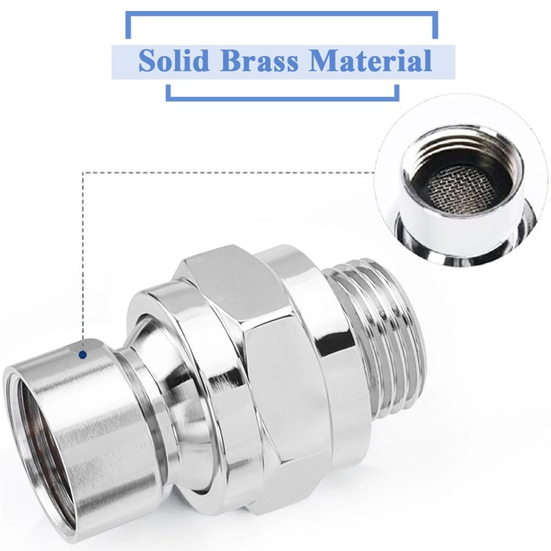 Wolfride Shower Connector Ball Joint Shower Head, Swivel Ball Adapter