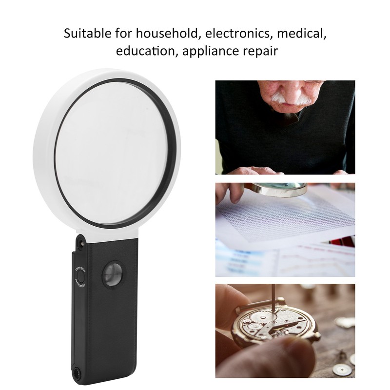 TH‑7018‑C Magnifying Glass Portable Folding Reading Magnifier with LED Light