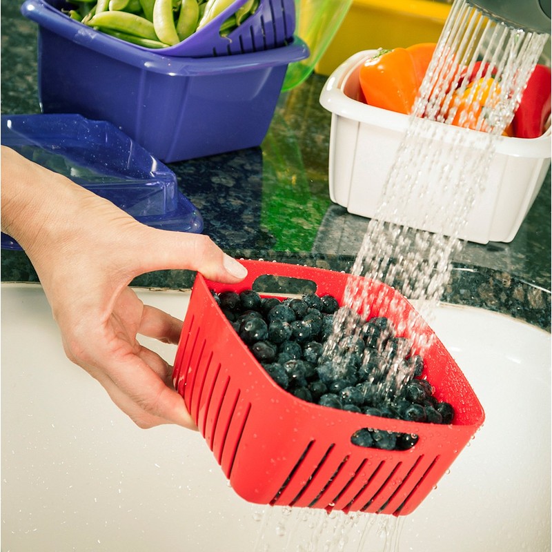 Hutzler 374RD Berry Keeper Box, 1 Quart, Red