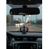 BEXCO Sikh Khanda Sahib Metal Car Hanging Rear View Mirror
