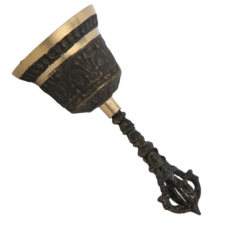 Rattle Retro Relief Hand Cranked Old Buddhist Meditation Bells Rattles