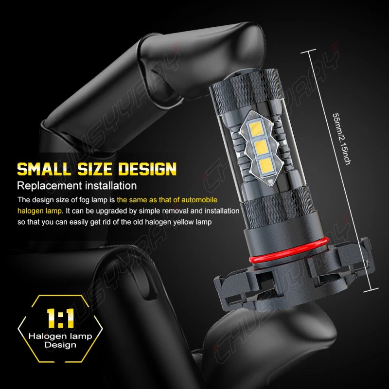 CHUSYYRAY LED Fog Light Bulbs 5202 Yellow for Chevy Silverado