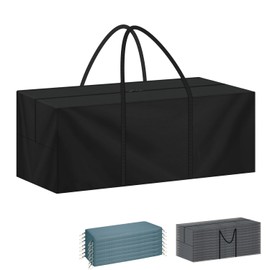 LAMUNI Cushion Bag Garden Cushion Storage Bag Protective Cover Cushion with Carry Handle 420D Oxford Garden Cushion Storage Bag for Cushions Pallet Cushions 125 x 40 x 55 cm