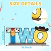 C1krint Toy Inspired Two Letter Sign Wooden Centerpiece, Cowboy 2nd