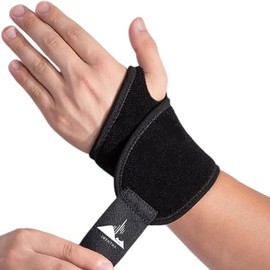 Paquete de 2 muñequeras deportivas ajustables, soporte de muñeca, muñequera, correa de muñeca, soporte de mano, soporte para túnel carpiano para fitne