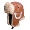 Green in a bottle hot shell leather thermal hat for