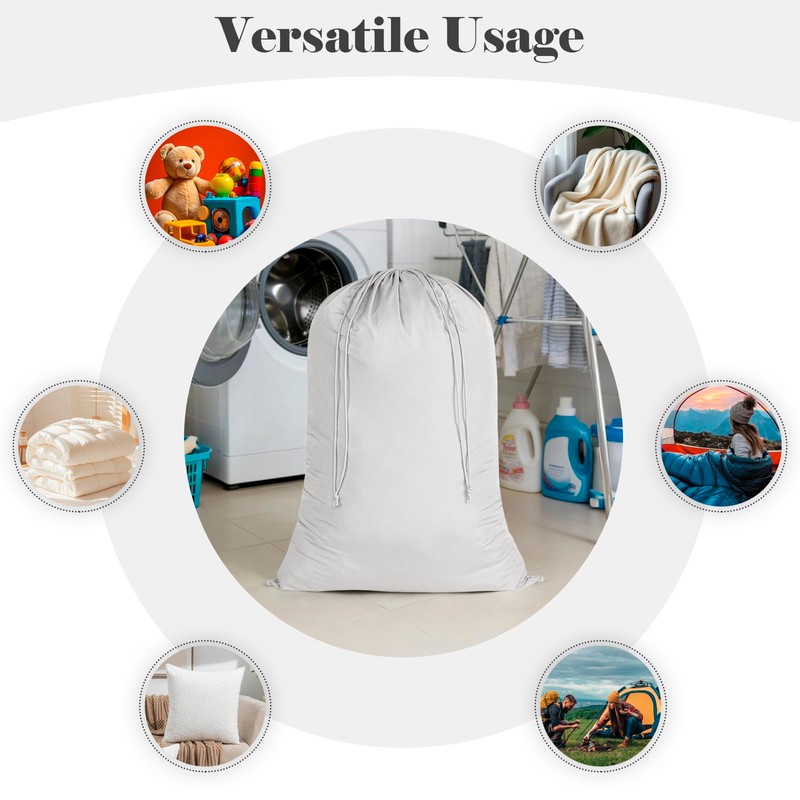 CANBOX Heavy Duty Nylon Laundry Bag 28"x40" Drawstring Storage for
