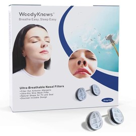 WoodyKnows Ultra-Breathable Nasal Filters (Round, XL, 6 Pack)