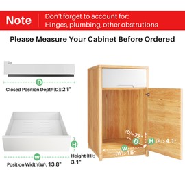 Pull out Cabinet Organizer with Adhesive No Screw Installation, Heavy-Duty Sliding Pantry Shelves with Peel and Stick Drawers, Pot and Pan Storage for Home Kitchen Bathroom Cabinets Under Sink White