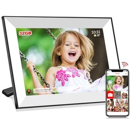 Digital Picture Frame, Frameo 10.1 inch Smart WiFi Digital Photo Frame with HD IPS Touch Screen Slideshow Display 32GB Memory Auto-Rotate, Photo Frame Electronic Best Gifts for Birthday, Wedding, Mom