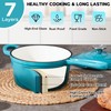 Onader Enameled Cast Iron Sauce Pan, 2QT Saucepan with Lid,