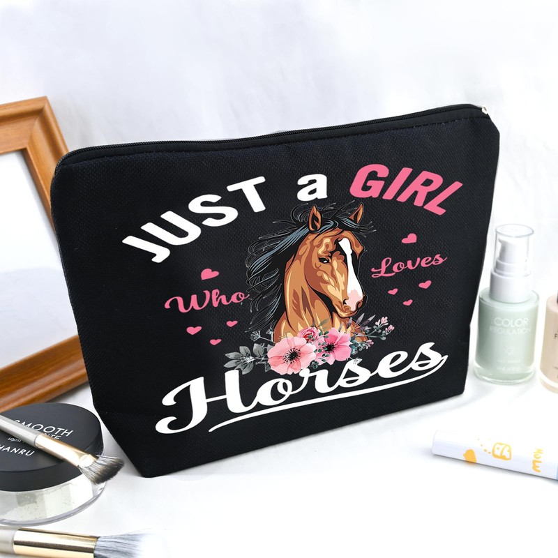 YINSSA Horse Makeup Bag Horse Gifts For Girl Sisters Horses