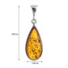 Ian and Valeri Co. Amber Sterling Silver Large Drop Pendant
