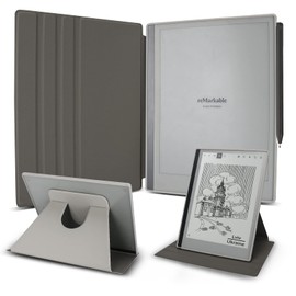 Case Cover for Remarkable 2 10.3 inch Digital Paper(2020 Released),360 Degree Rotating Stand Cover for Remarkable 2 10.3 inch Digital Paper,with Pencil Holder… (Grey)