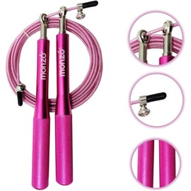 MONZÓ Cuerda para Saltar ALUMINIO Ideal para CROSFIT, FUNCTIONAL FITNESS, BOX Cuerda para saltar Crossfit Gym Fitness Rope Cuerda para saltar Profesional Cuerda para Saltar Cuerdas para Saltar