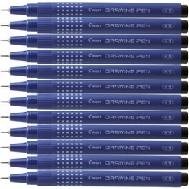 Pilot Black Drawing Pen 05 Tip [Pack of 12]
