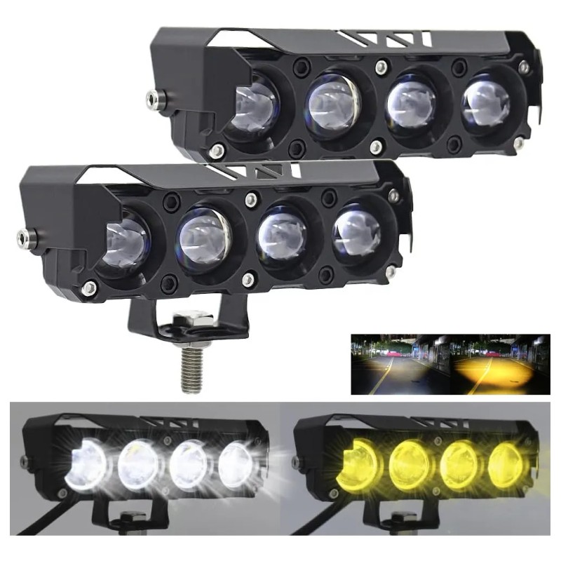 Par Luces Led Auxiliares Faros Para Motos Auto Impermeable