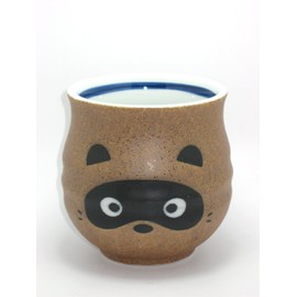 Sushi Tea Cup Brown "Tanuki" Japanesr Racoon Dog